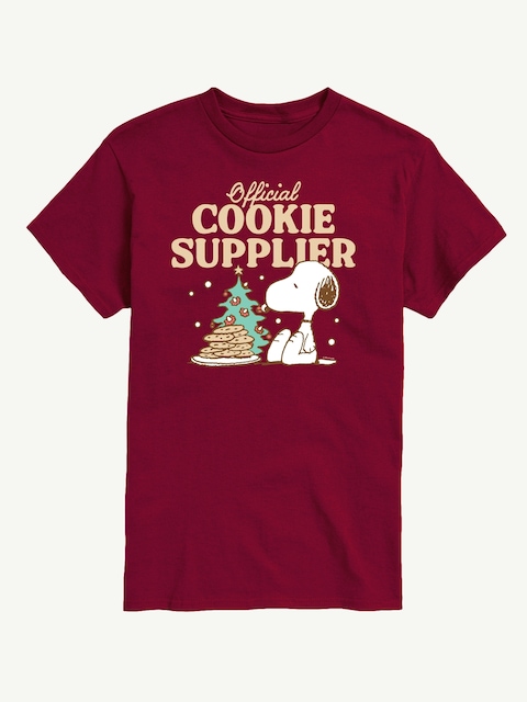Peanuts Official Cookie Supplier Short Sleeve Graphic Tee - Garnet