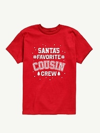 Image number 1 showing, Santas Favorite Cousin Crew Short Sleeve Tee For Toddler