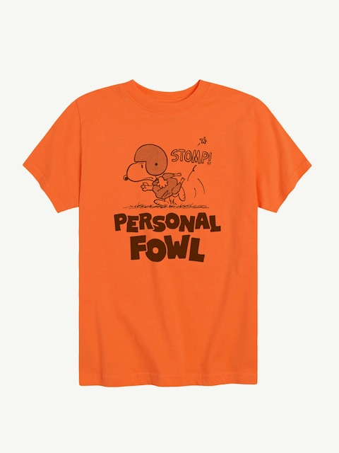 Peanuts Personal Fowl Short Sleeve Tee For Toddler - Orange