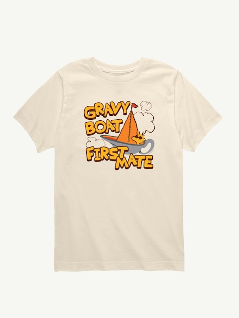Peanuts Gravy Boat First Mate Short Sleeve Tee For Toddler - Cream