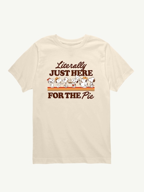 Peanuts Here For The Pie Short Sleeve Tee For Toddler - Cream