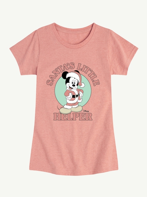 Santas Little Helper Short Sleeve Tee For Toddler - Desert Pink