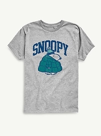 Image number 1 showing, Peanuts Snoopy In Puffer Coat Short Sleeve Tee For Kids