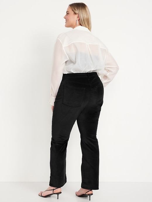 Image number 8 showing, Extra High-Waisted Velvet Baby Boot-Cut Jeans