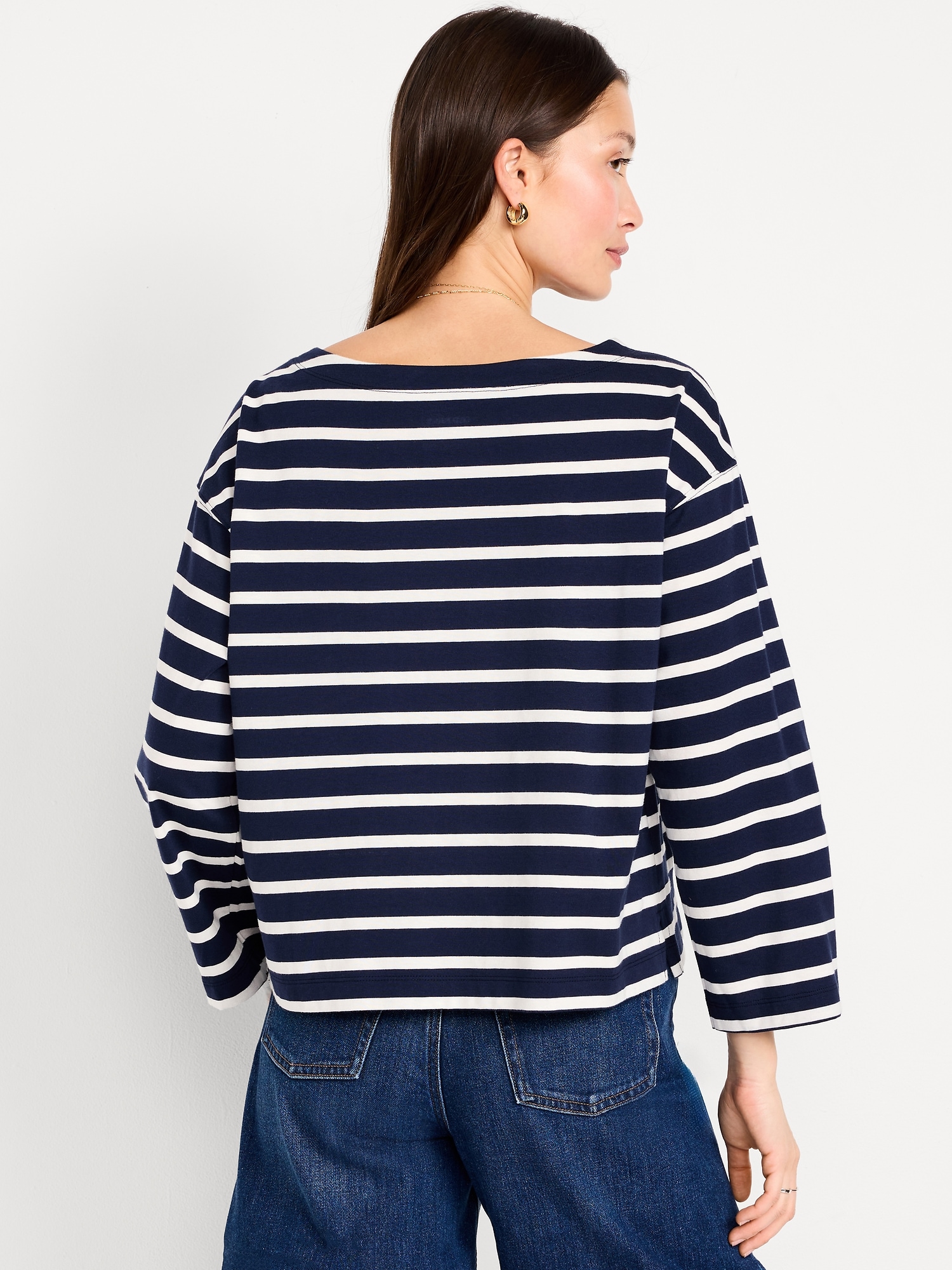 Long-Sleeve Mariner Loose T-Shirt