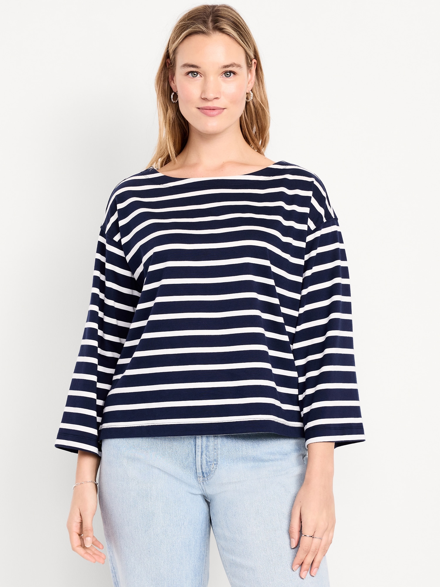 Long-Sleeve Mariner Loose T-Shirt