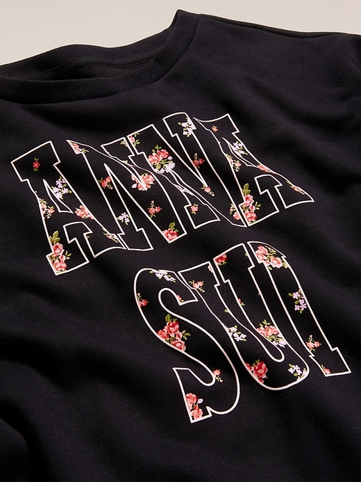 Image number 4 showing, Old Navy x Anna Sui Crew Neck Graphic Fleece Sweatshirt
