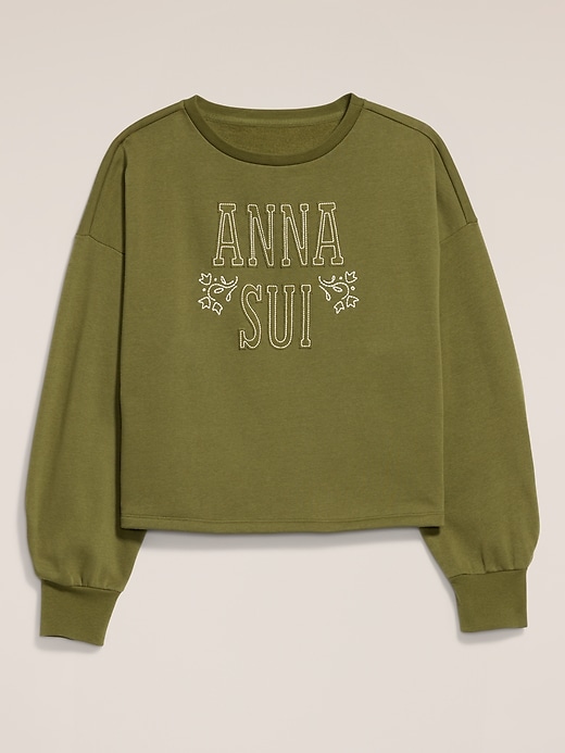Image number 5 showing, Old Navy x Anna Sui Crew Neck Graphic Fleece Sweatshirt