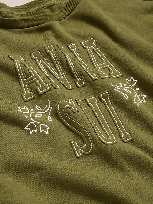 Image number 4 showing, Old Navy x Anna Sui Crew Neck Graphic Fleece Sweatshirt