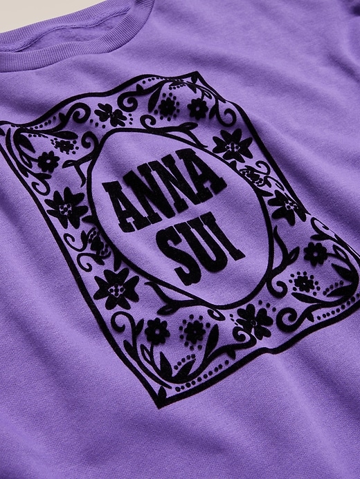 Image number 4 showing, Old Navy x Anna Sui Crew Neck Graphic Fleece Sweatshirt