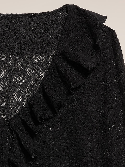 Image number 4 showing, Old Navy x Anna Sui V-Neck Floral Lace Top