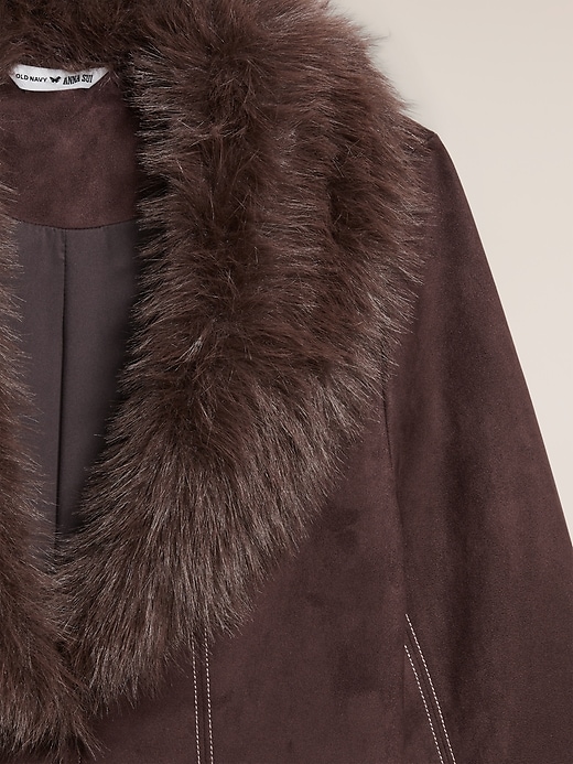 Image number 7 showing, Old Navy x Anna Sui Vegan Suede Coat