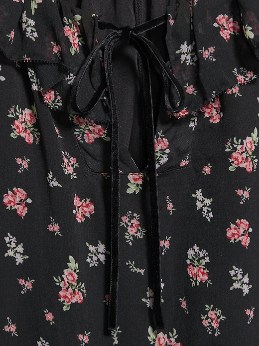 Image number 7 showing, Old Navy x Anna Sui Chiffon Tiered Ruffle Mini Dress