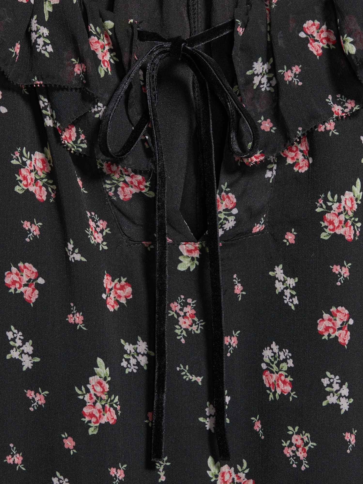 Old Navy x Anna Sui Chiffon Tiered Ruffle Mini Dress