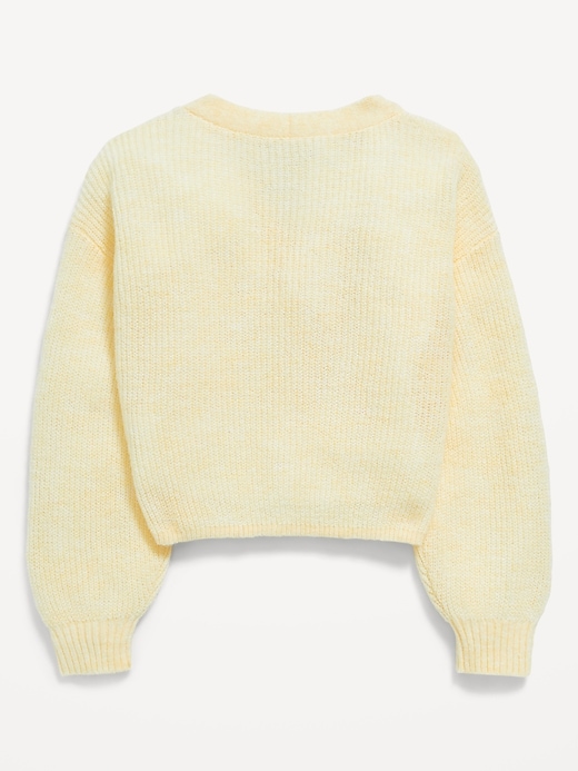 Image number 3 showing, Button-Front Cardigan Sweater for Girls