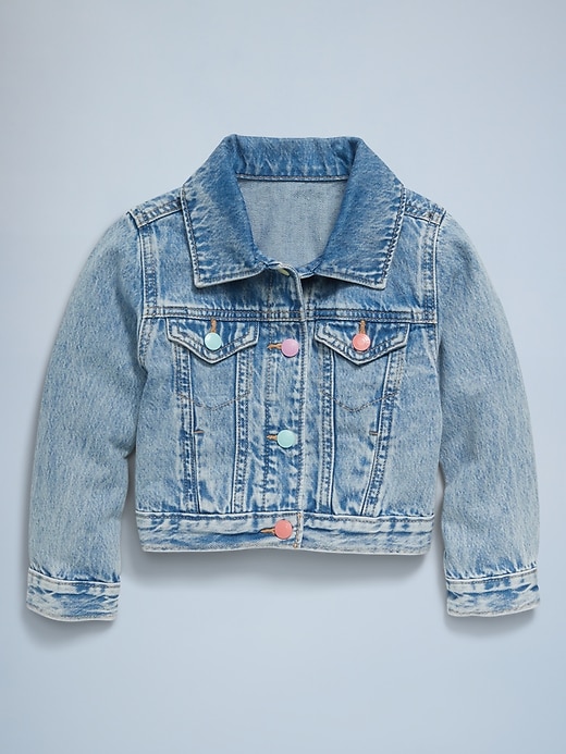 Cropped Trucker Jean Jacket for Toddler Girls