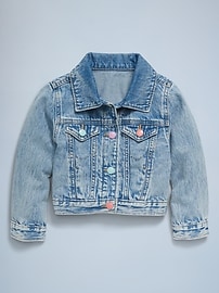 Image number 2 showing, Cropped Trucker Jean Jacket for Toddler Girls