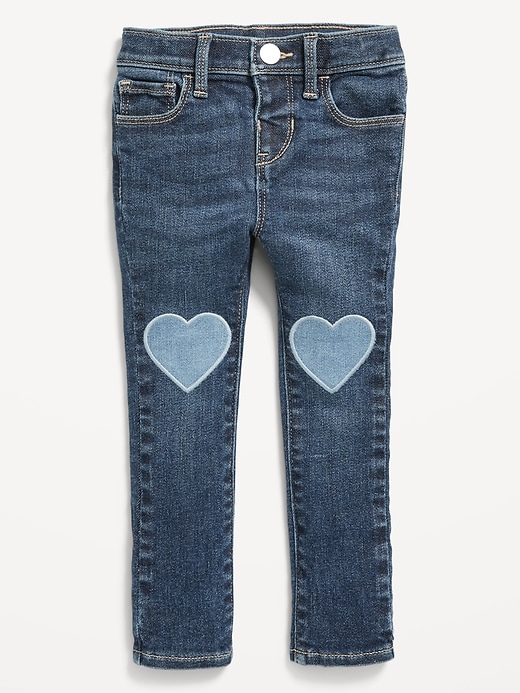 Image number 2 showing, High-Waisted Rockstar 360° Stretch Heart-Patch Jeggings for Toddler Girls