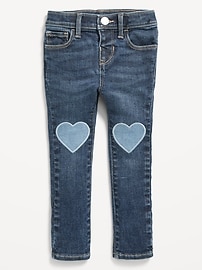 Image number 2 showing, High-Waisted Rockstar 360° Stretch Heart-Patch Jeggings for Toddler Girls