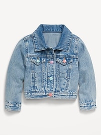 Image number 3 showing, Cropped Trucker Jean Jacket for Toddler Girls