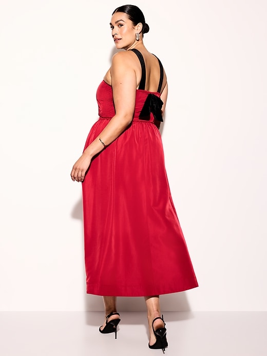 Image number 10 showing, The Occasion by Old Navy High-Waisted Taffeta Midi Skirt