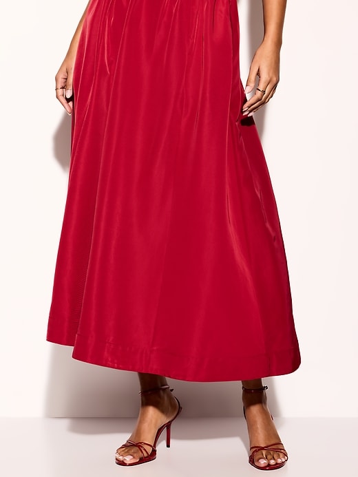 Image number 7 showing, The Occasion by Old Navy High-Waisted Taffeta Midi Skirt