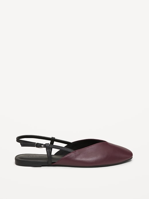 Image number 4 showing, Almond-Toe Slingback Flats for Women