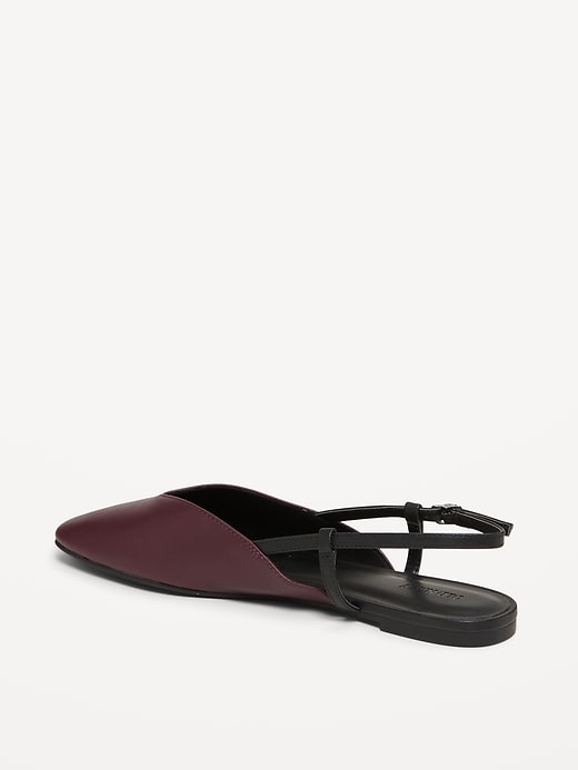 Image number 5 showing, Almond-Toe Slingback Flats for Women