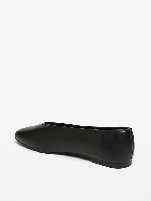 Image number 5 showing, Faux-Suede V-Cut Ballet Flats