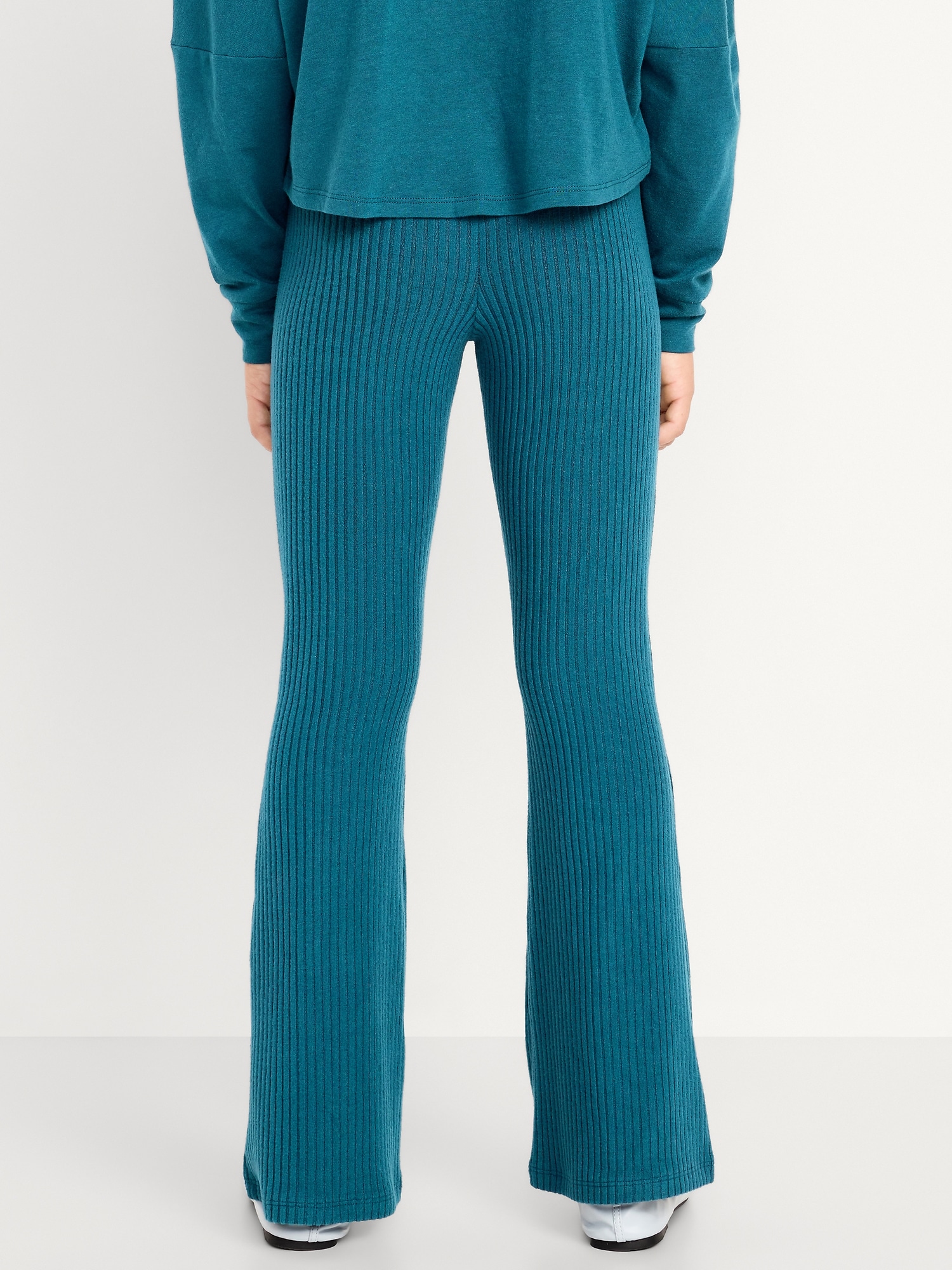 CozePlush High-Waisted Flare Leggings for Girls