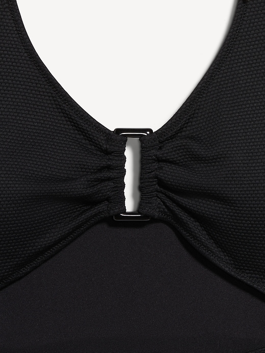 Image number 9 showing, Textured One-Piece Cut-Out Swimsuit