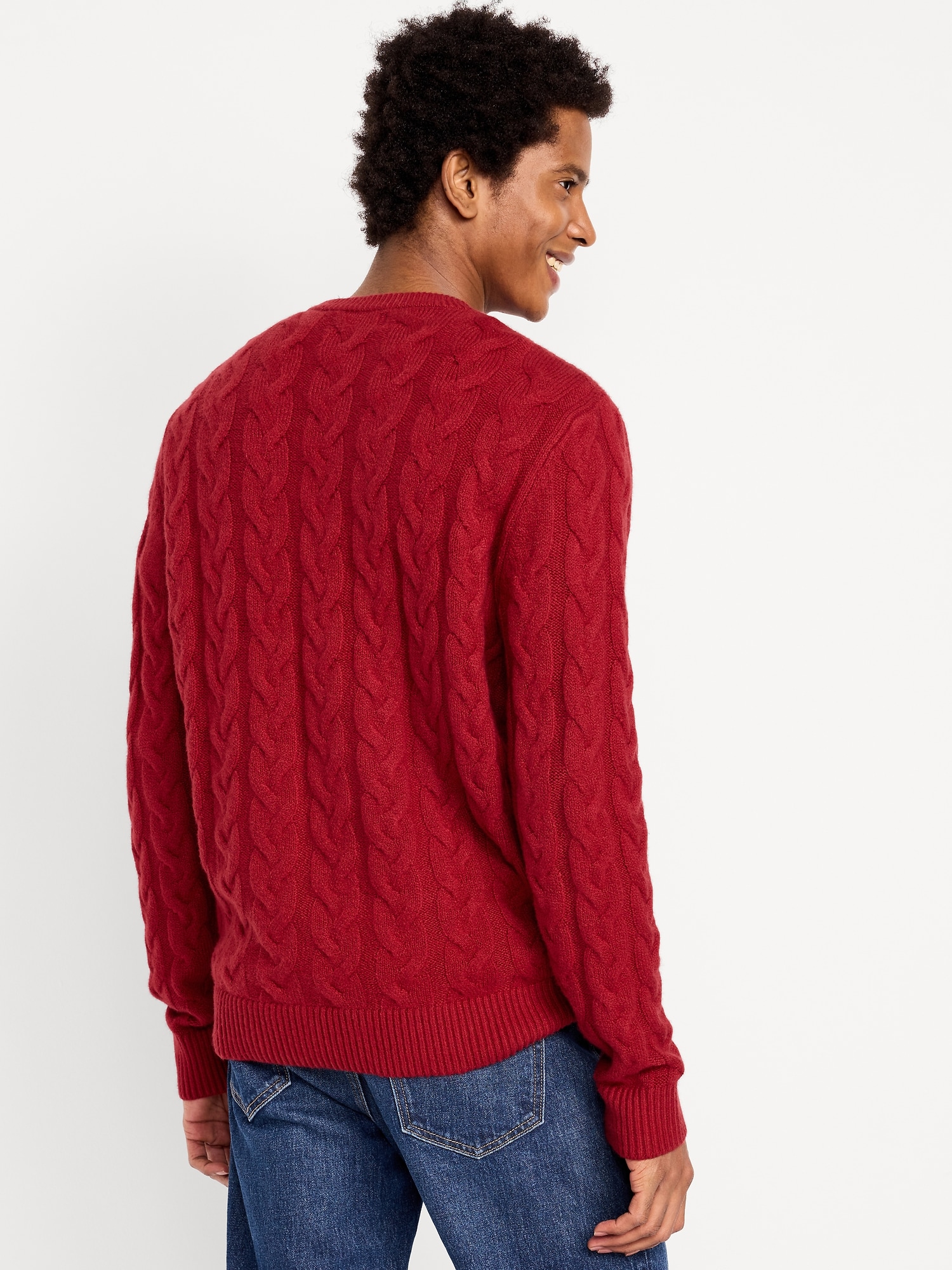 SoSoft Crew-Neck Cable-Knit Sweater