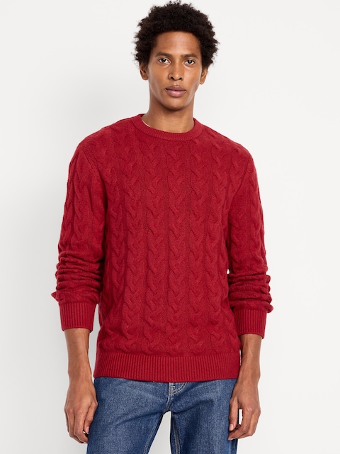 SoSoft Crew-Neck Cable-Knit Sweater