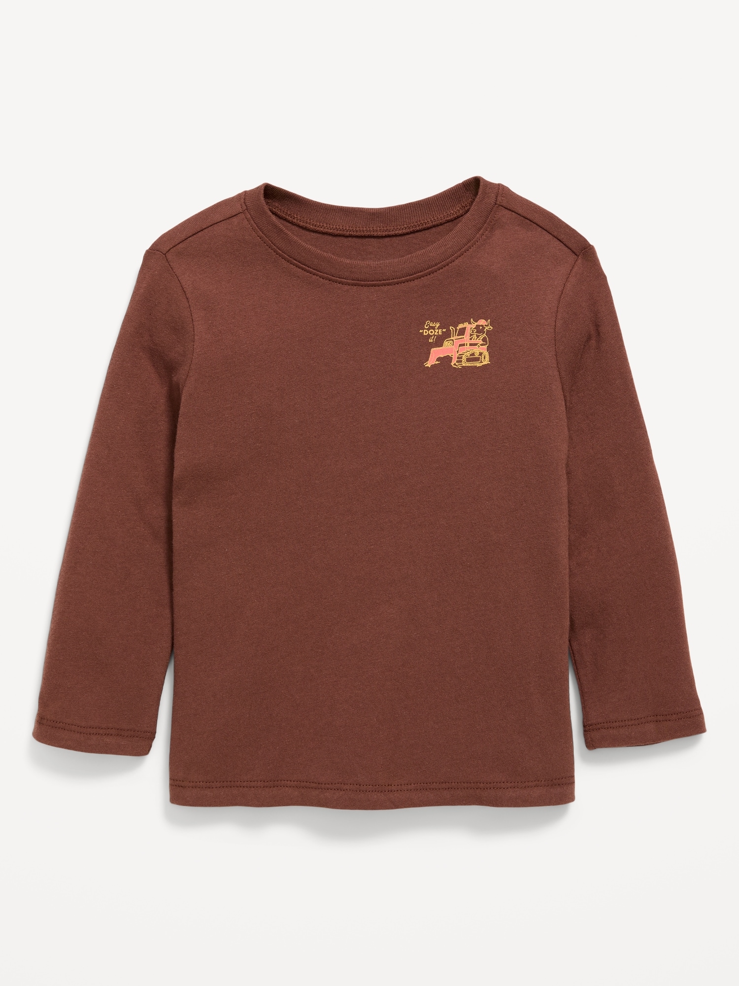 Monag Frill Long Sleeve Toddler T-Shirt - 100% Ring-Spun Cotton, Ruffles On Sleeves & Hem (Chocolate, 4Y) - View #7