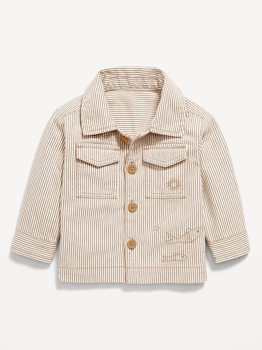 Image number 2 showing, Striped Twill Shacket for Baby