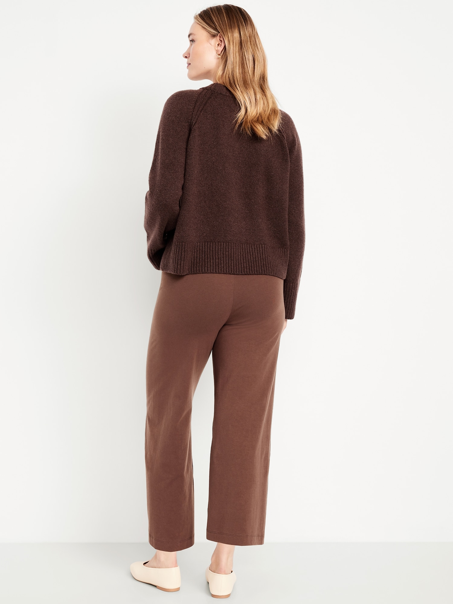 High-Waisted Fashion Wide-Leg Cropped Leggings
