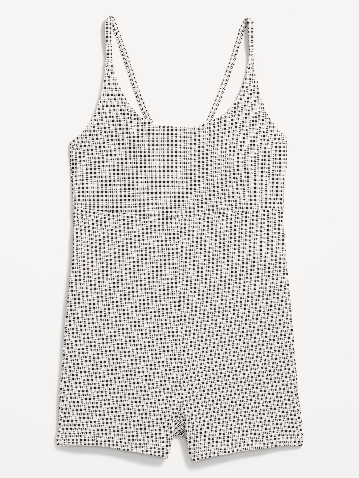 Женский комбинезон Old Navy Textured Swim Romper, цвет: Чёрный / Белый в мелкую клетку — фото 4