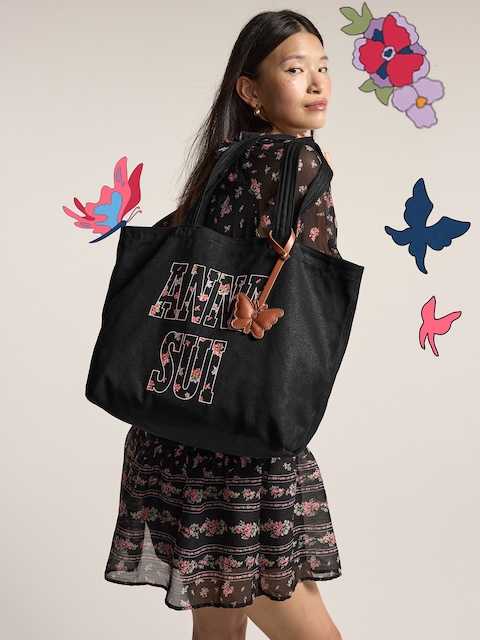 Old Navy x Anna Sui Tote Bag - Black Jack