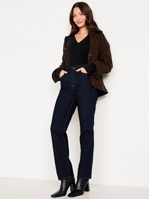 Image number 3 showing, Split-Neck Long-Sleeve Pullover Shirt