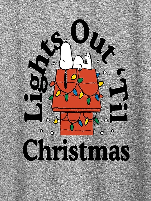 Image number 2 showing, Peanuts Lights Out Christmas Short Sleeve Graphic Tee
