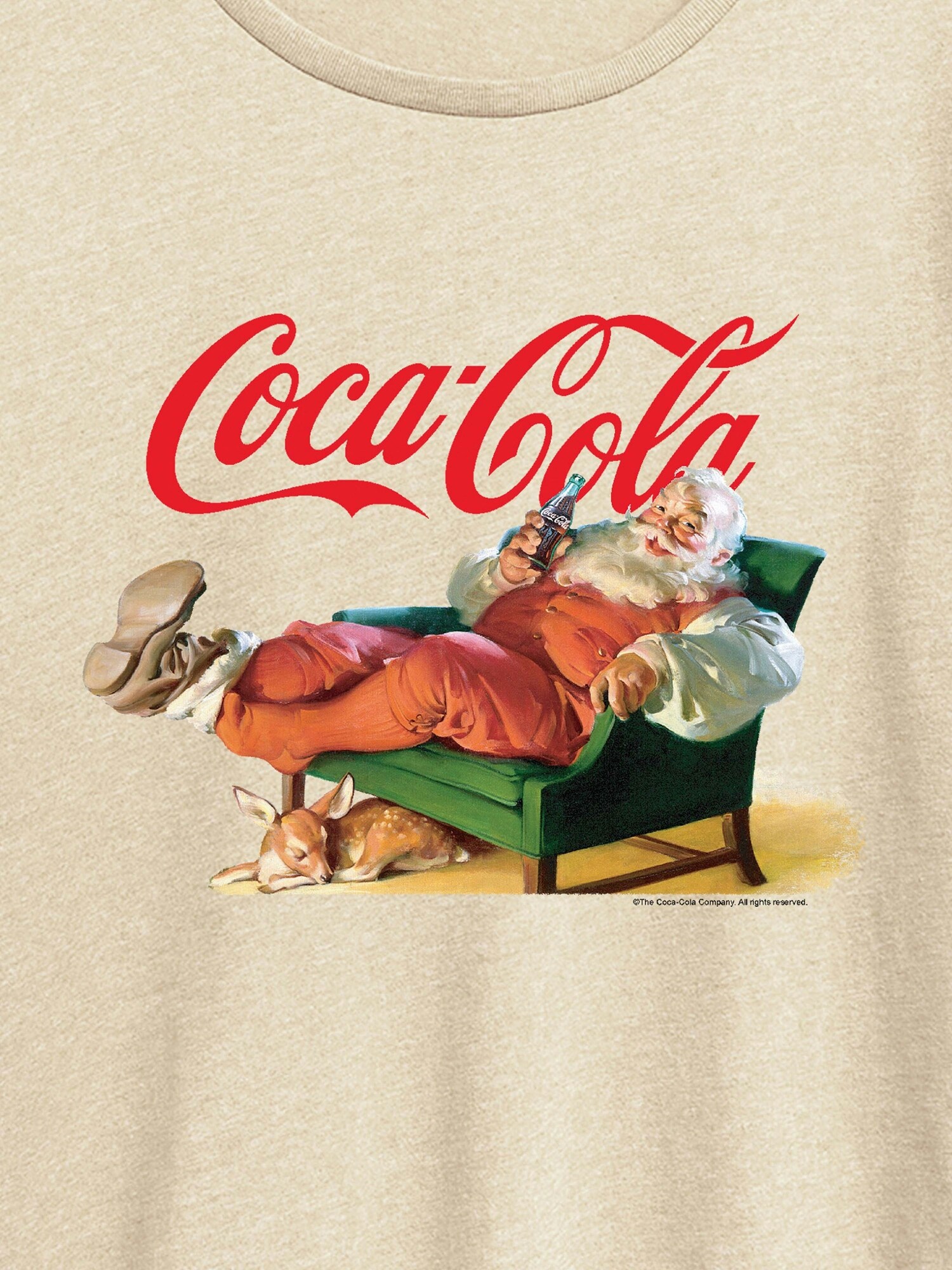 Женская футболка Old Navy Santa Coke Short Sleeve Graphic, цвет: Берёзовый — фото 2