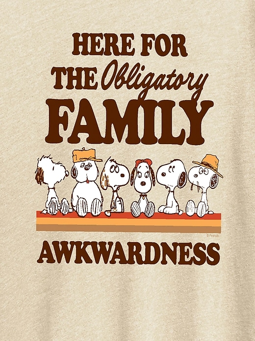 Image number 2 showing, Peanuts Here For The Family Short Sleeve Graphic Tee