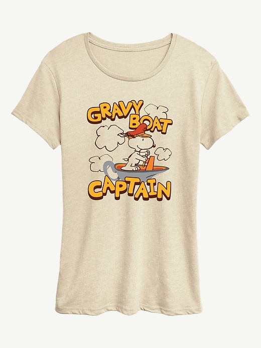 Image number 1 showing, Peanuts Gravy Boat Captain Short Sleeve Graphic Tee
