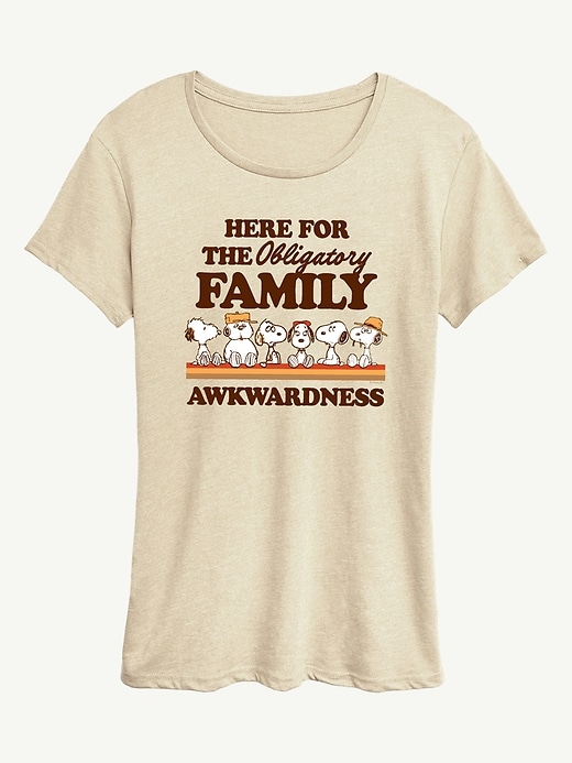 Image number 1 showing, Peanuts Here For The Family Short Sleeve Graphic Tee