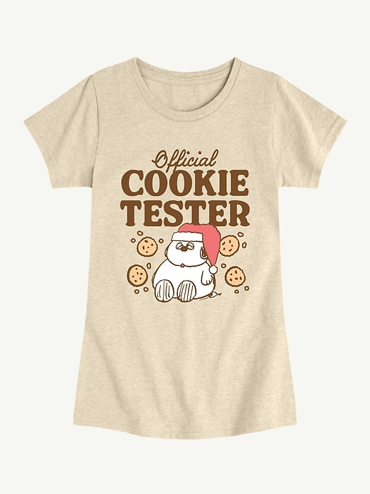 Image number 1 showing, Peanuts Official Cookie Tester Short Sleeve Tee For Girls
