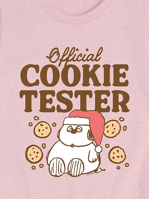 Image number 2 showing, Peanuts Official Cookie Tester Short Sleeve Tee For Girls