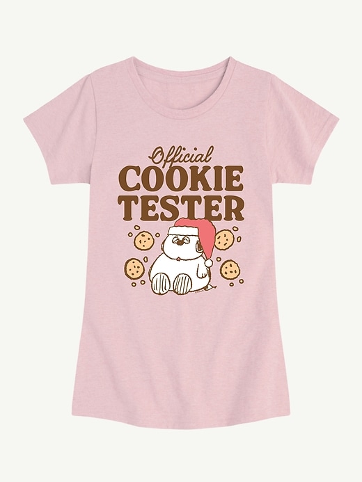 Image number 1 showing, Peanuts Official Cookie Tester Short Sleeve Tee For Girls