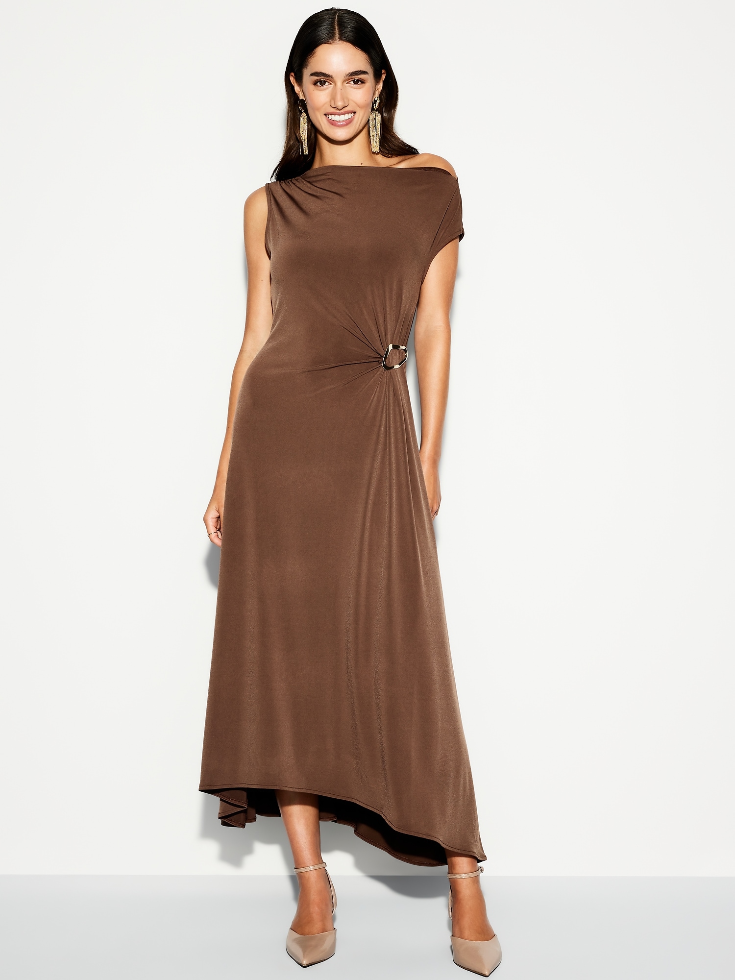 The Occasion by Old Navy Twist-Front Jersey Midi Dress