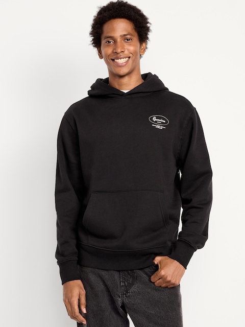 Oversized Essential Popover Hoodie - Black Jack