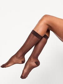 Image number 1 showing, Knee-High Sheer Socks for Women